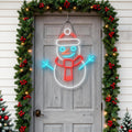 WINTERTON GLOWING SNOWMAN ACRYLIC LIGHT DISPLAY WITH DIMMER CONTROL