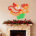 FENWICK ILLUMINATED REINDEER SPECTACLE WITH SANTA GLOW