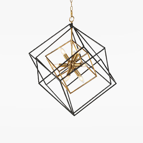 WINTHROP IRON TWIN-TONE SQUARE HANGING LIGHT