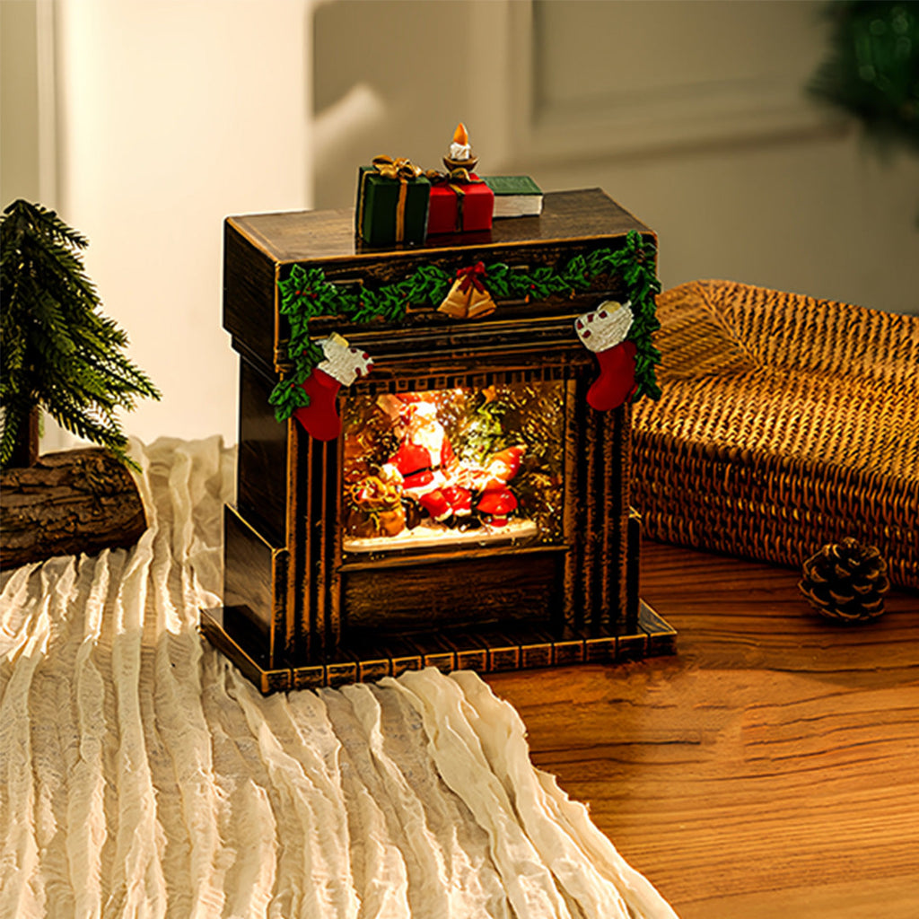 WINTERTHORNE SNOWFALL ILLUMINATION FIREPLACE ORNAMENT