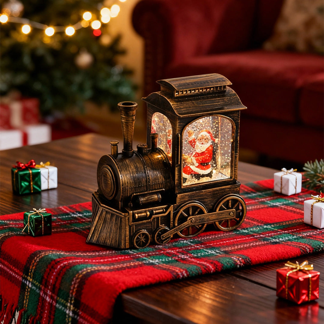 WINTERTON SANTA'S TRAIN SNOWGLOBE LUMINAIRE