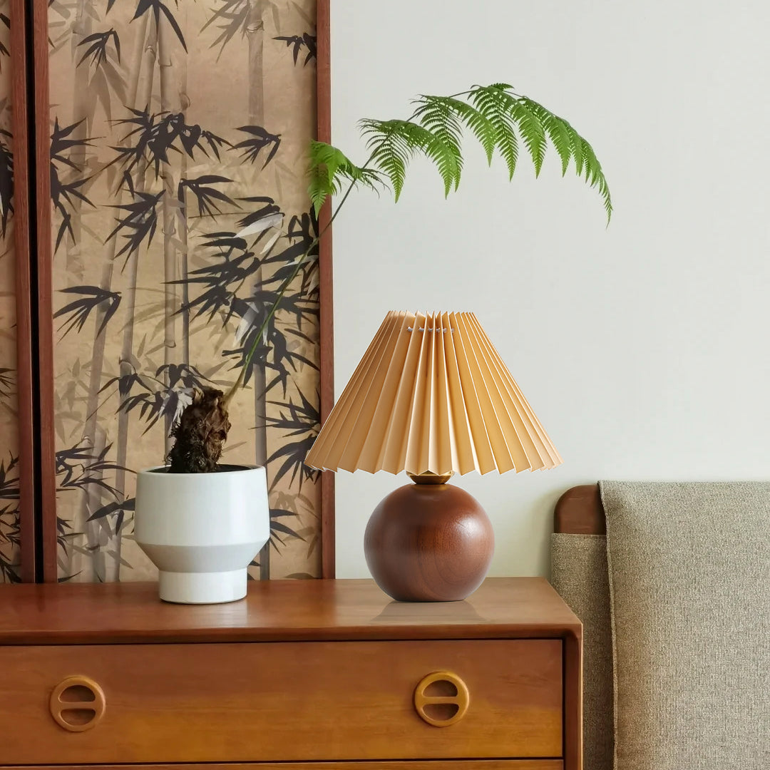 FENWICK RUSTIC WOODEN TABLE ILLUMINATOR