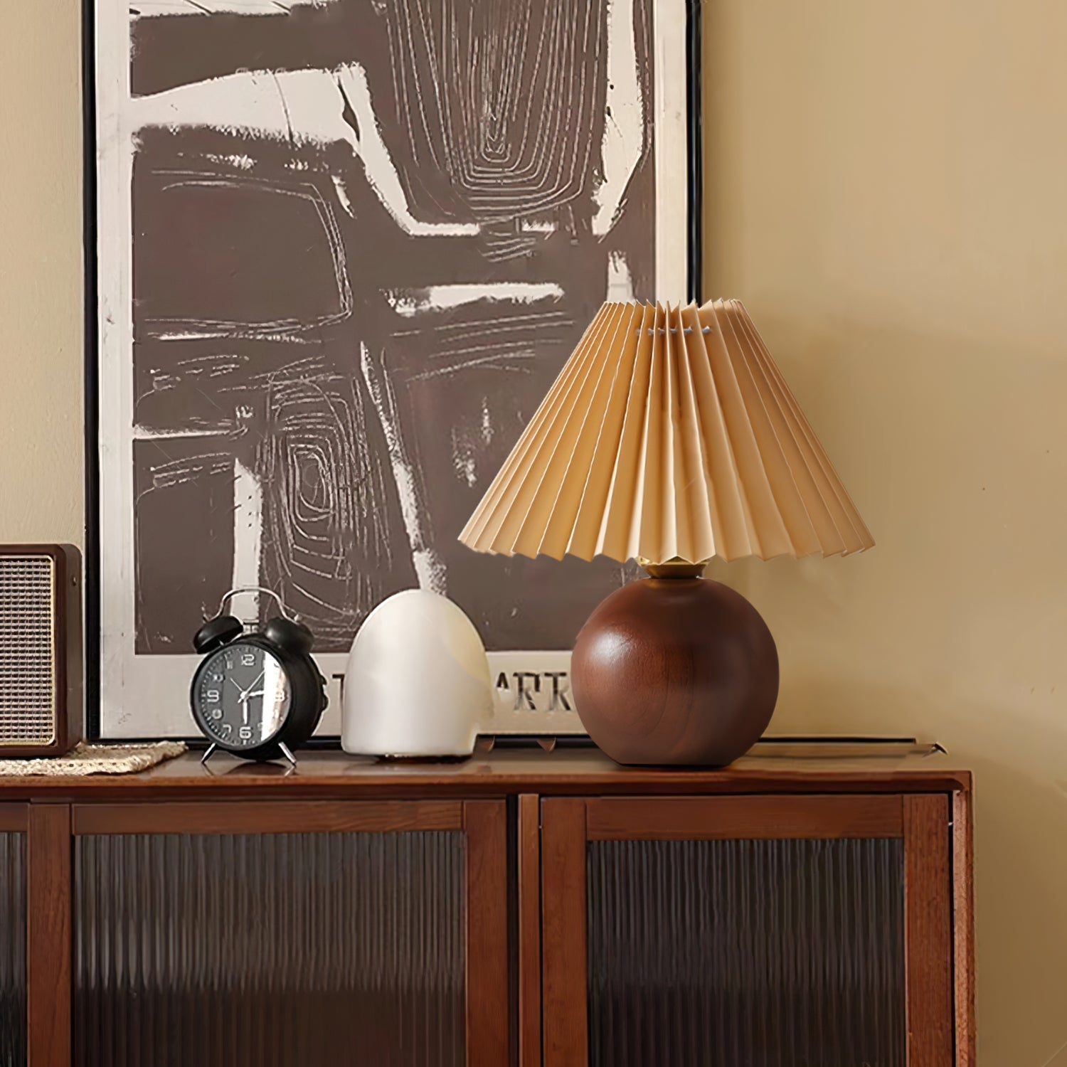 FENWICK RUSTIC WOODEN TABLE ILLUMINATOR