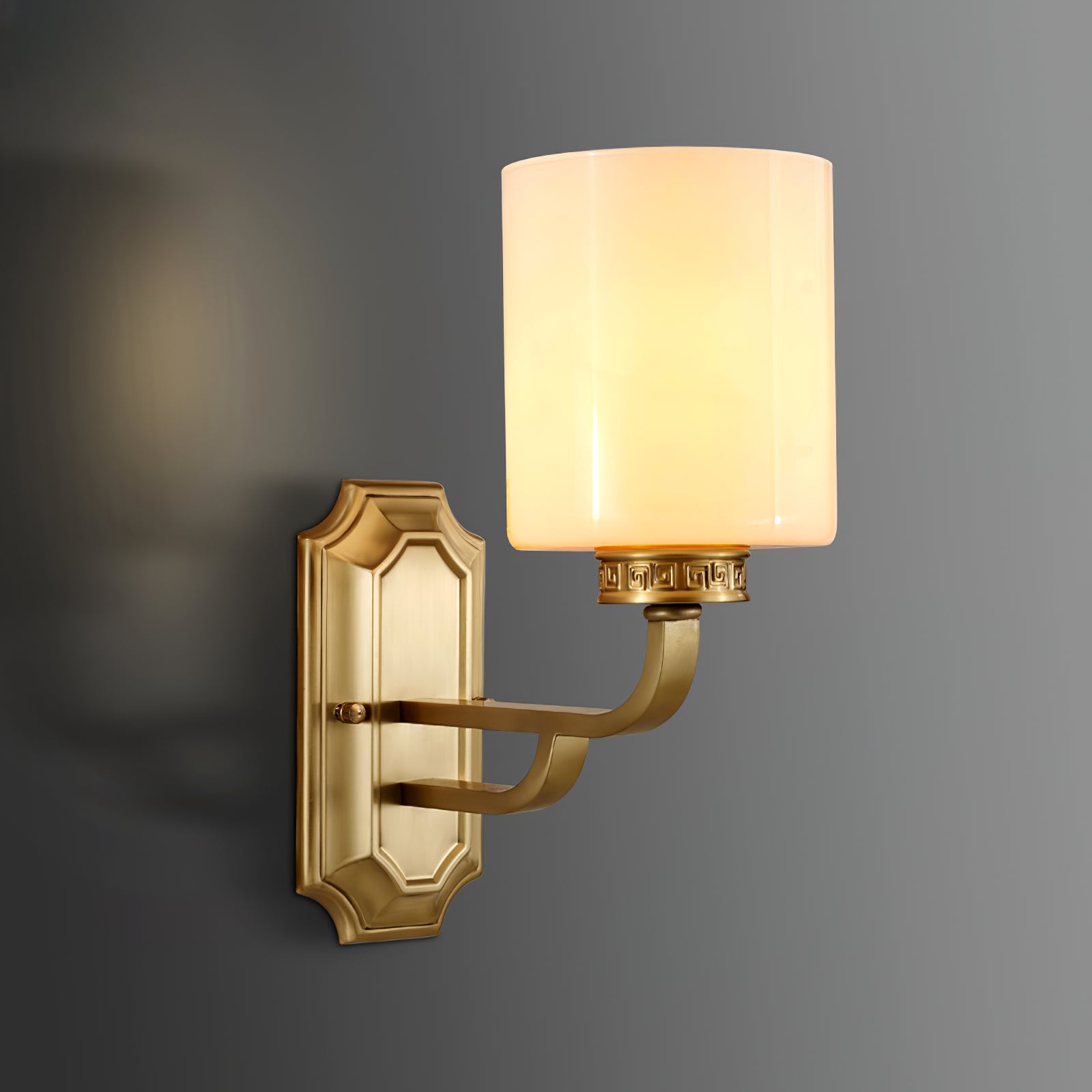 WINTHROP IVORY SHADE WALL SCONCE