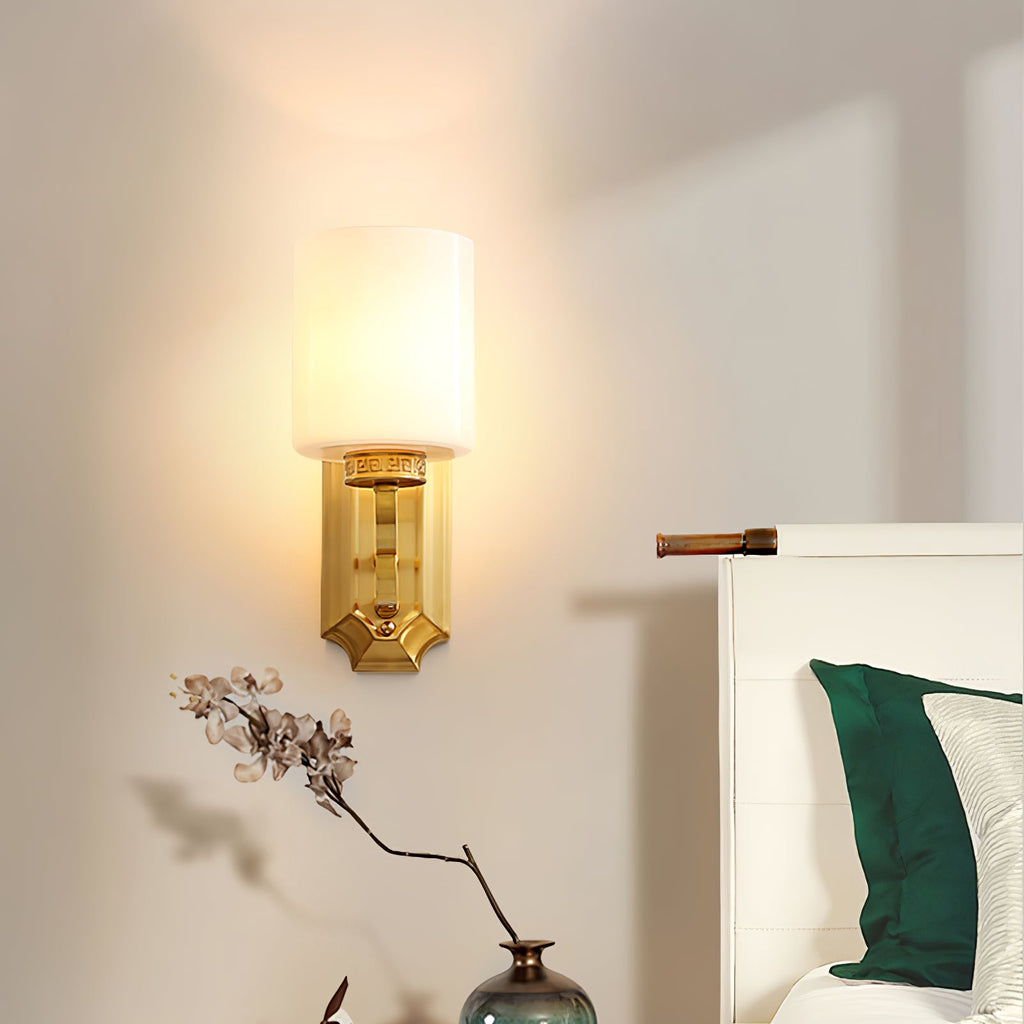 WINTHROP IVORY SHADE WALL SCONCE