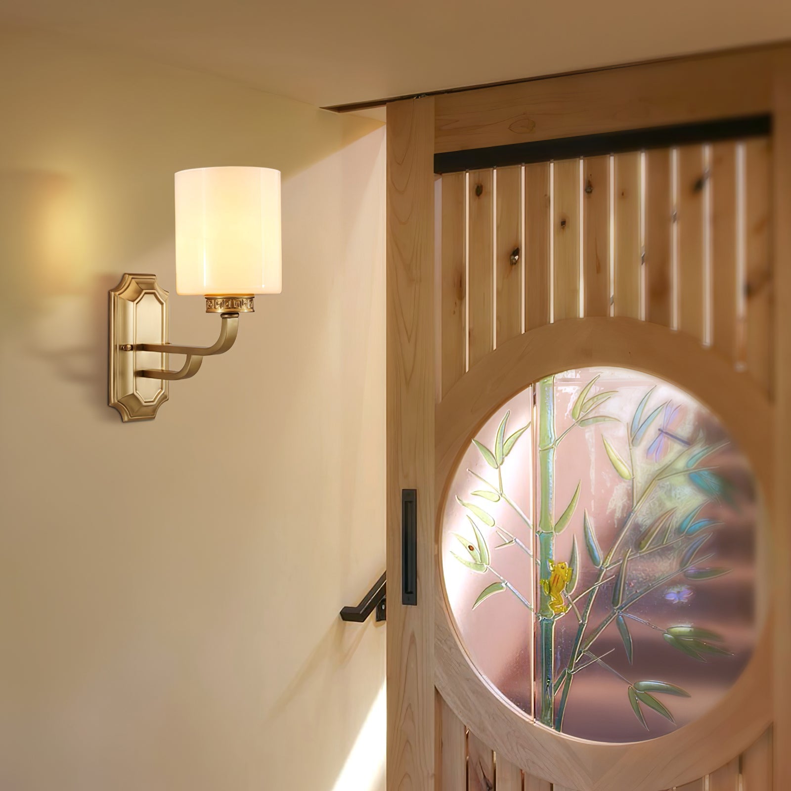 WINTHROP IVORY SHADE WALL SCONCE