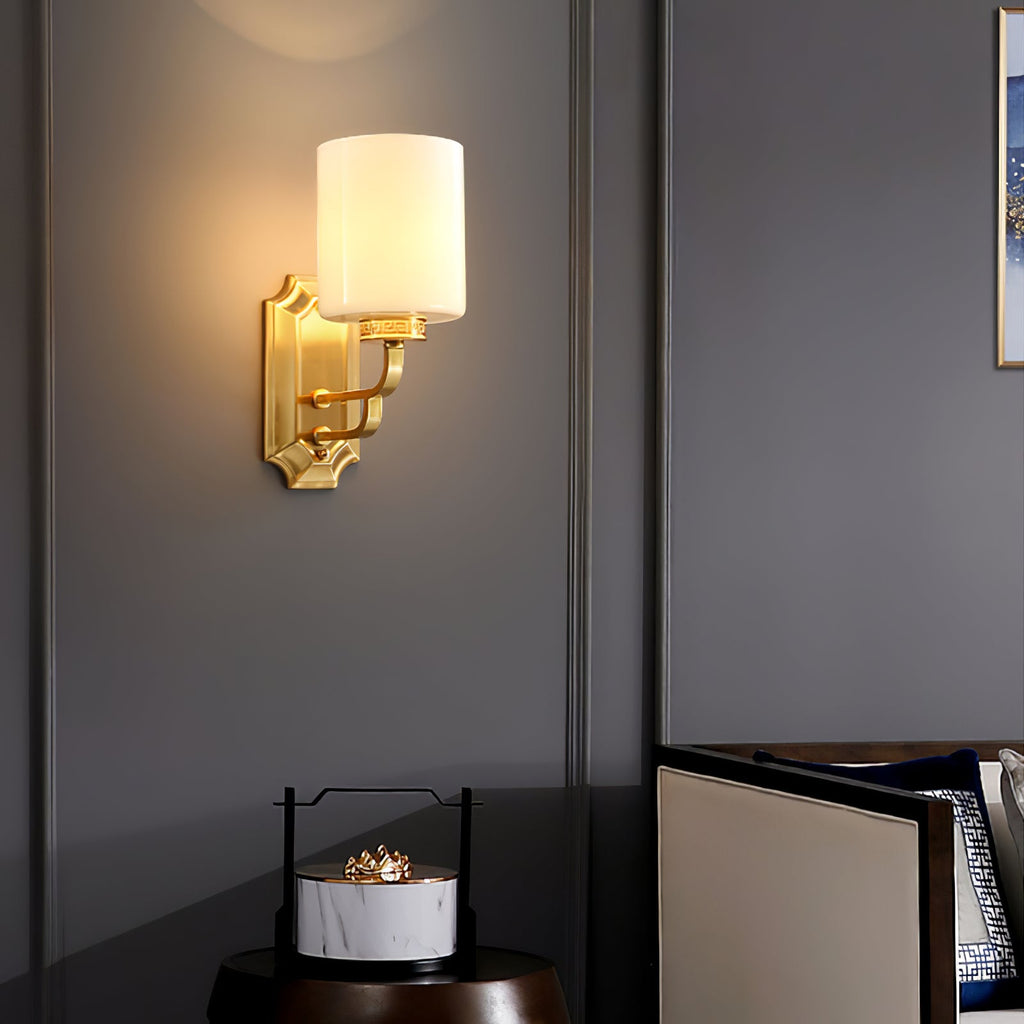 WINTHROP IVORY SHADE WALL SCONCE