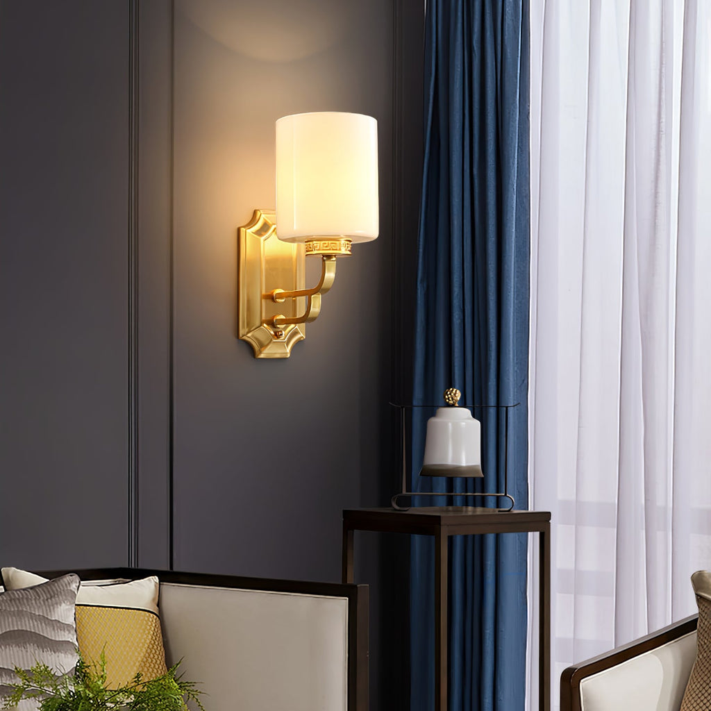 WINTHROP IVORY SHADE WALL SCONCE