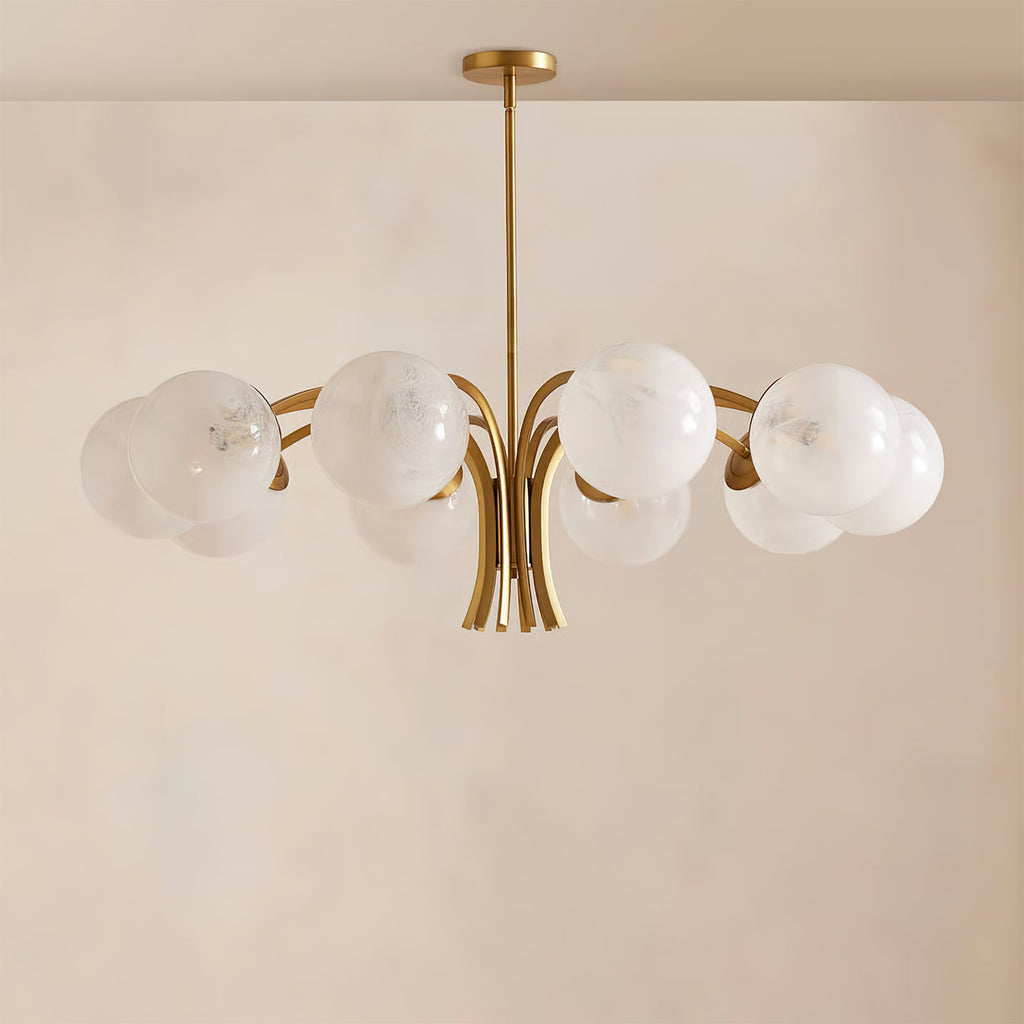 CARLISLE FROSTED CRYSTAL GLOBE CHANDELIER