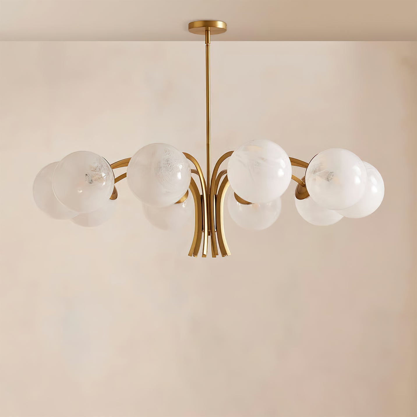 CARLISLE FROSTED CRYSTAL GLOBE CHANDELIER