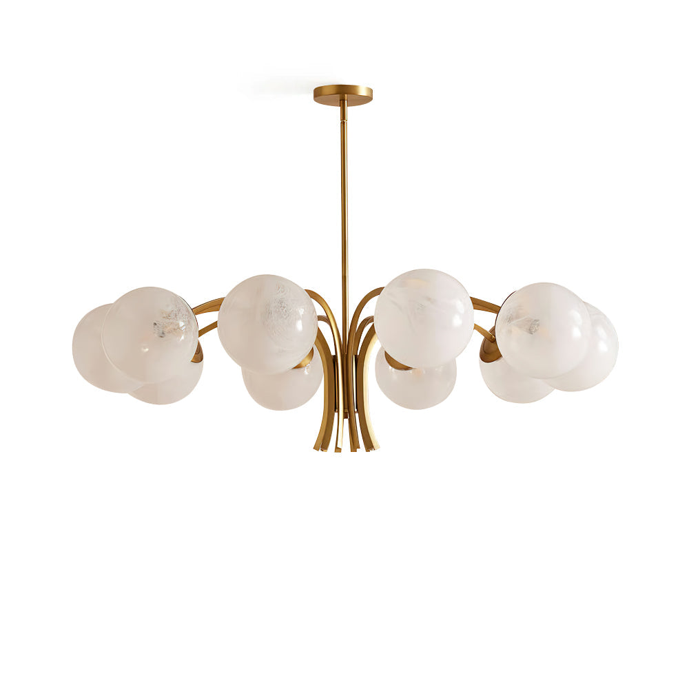 CARLISLE FROSTED CRYSTAL GLOBE CHANDELIER