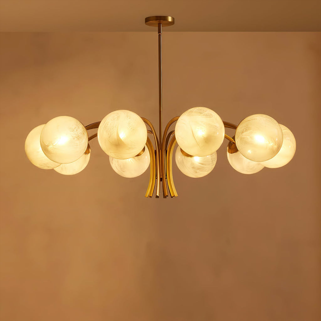 CARLISLE FROSTED CRYSTAL GLOBE CHANDELIER