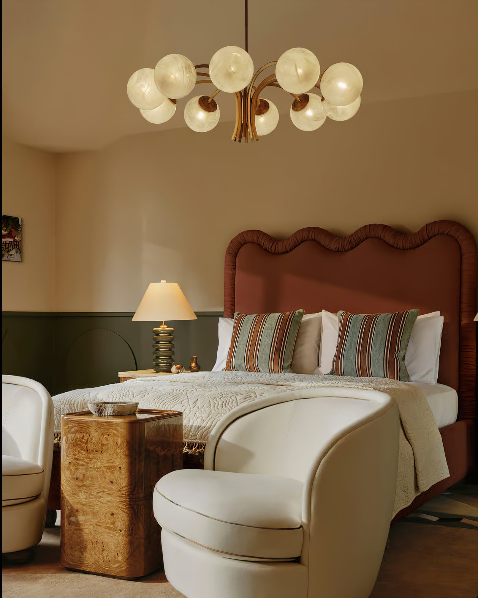 CARLISLE FROSTED CRYSTAL GLOBE CHANDELIER