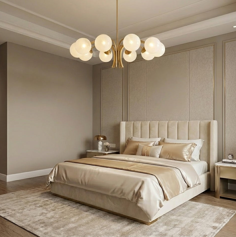 CARLISLE FROSTED CRYSTAL GLOBE CHANDELIER