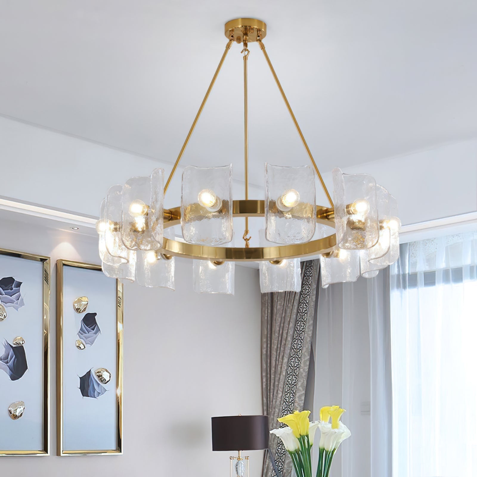 ASTORIA SUNLIT CRYSTAL CEILING FIXTURE