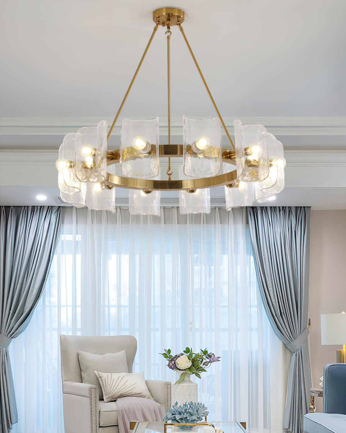 ASTORIA SUNLIT CRYSTAL CEILING FIXTURE