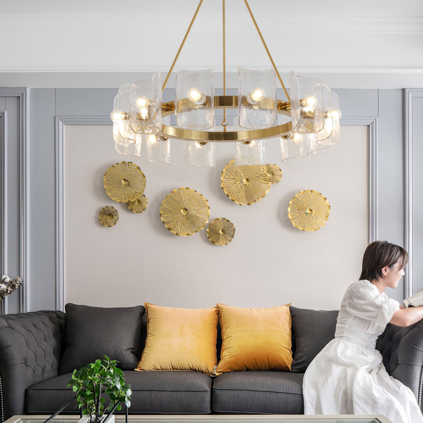 ASTORIA SUNLIT CRYSTAL CEILING FIXTURE