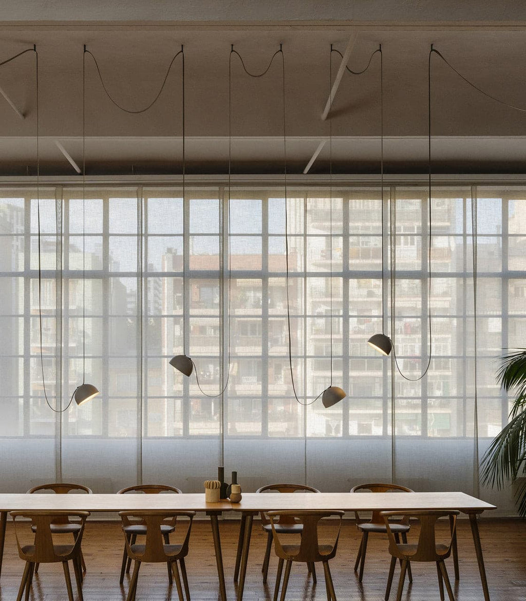WINTERBOURNE LEATHER DOME PENDANT LIGHT