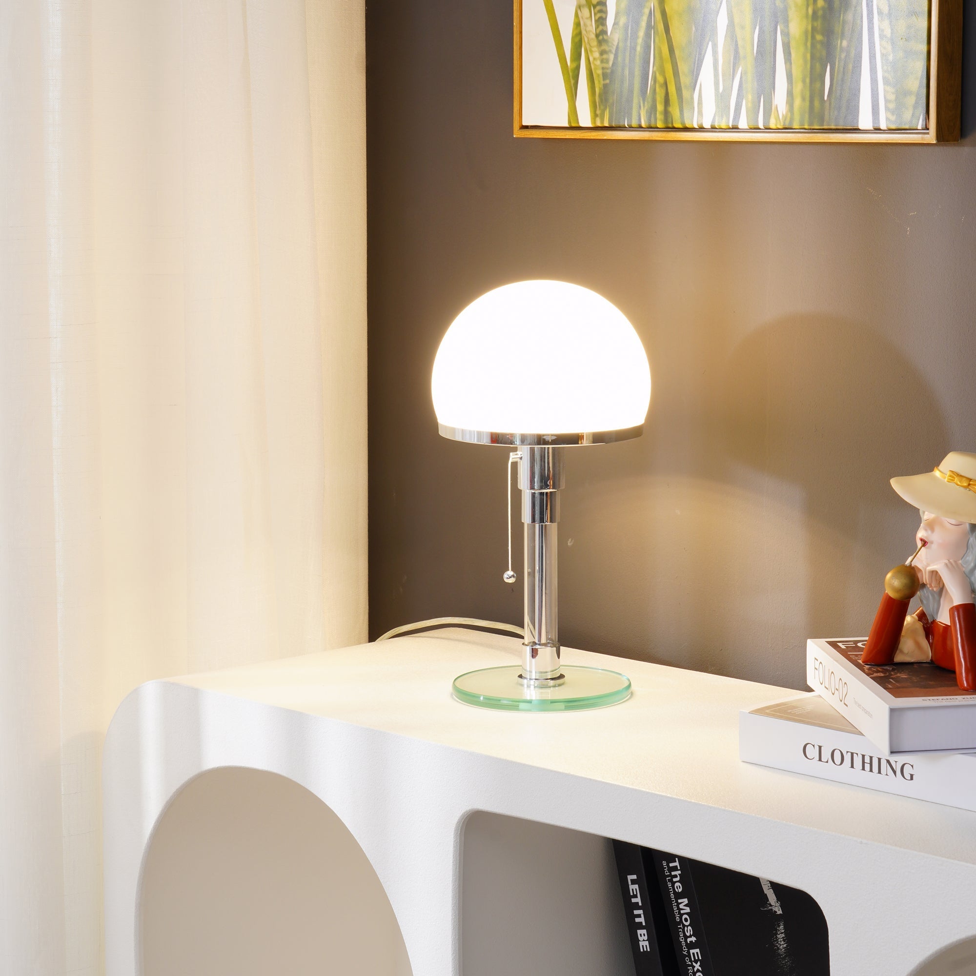 WINTHROP POLISHED ORB TABLE LANTERN