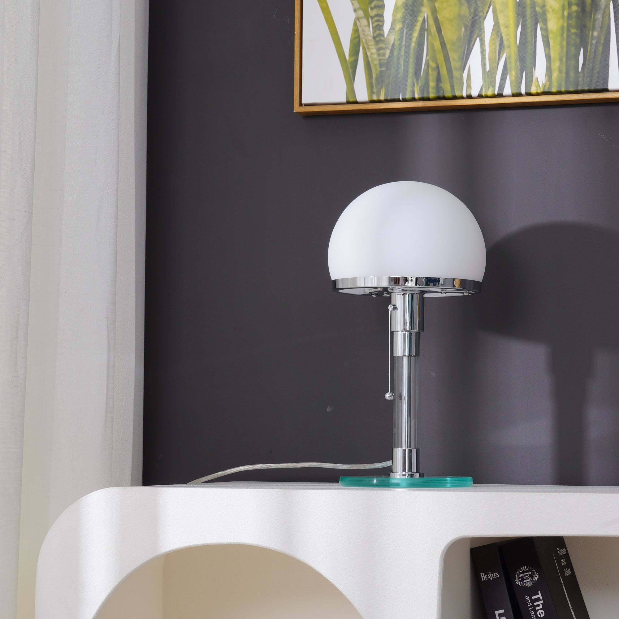 WINTHROP POLISHED ORB TABLE LANTERN