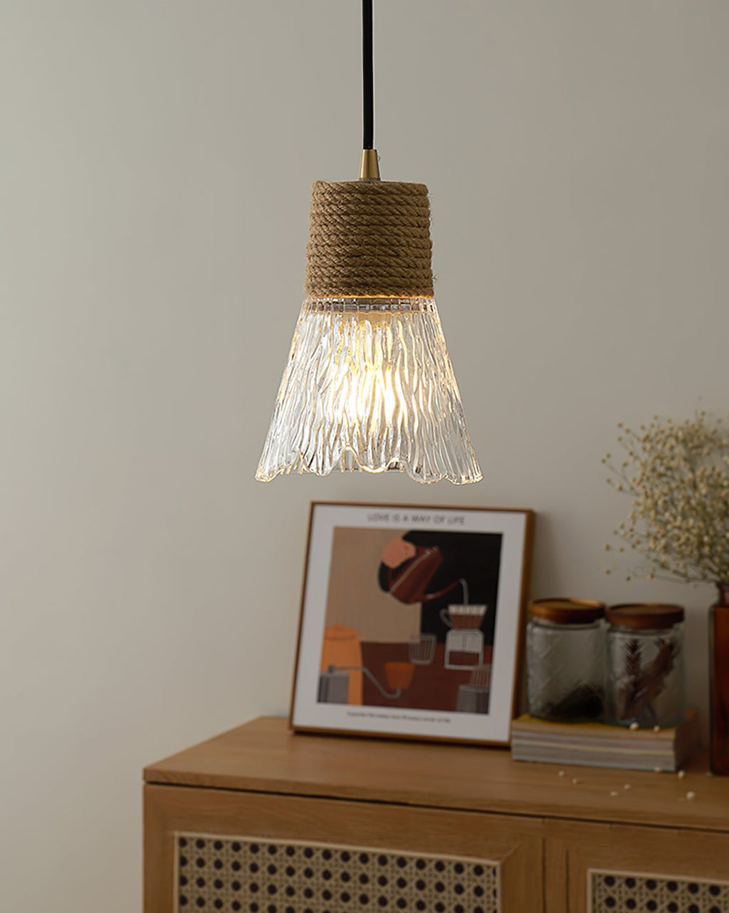 WINDSOR HEMP TWINE GLASS ILLUMINATOR