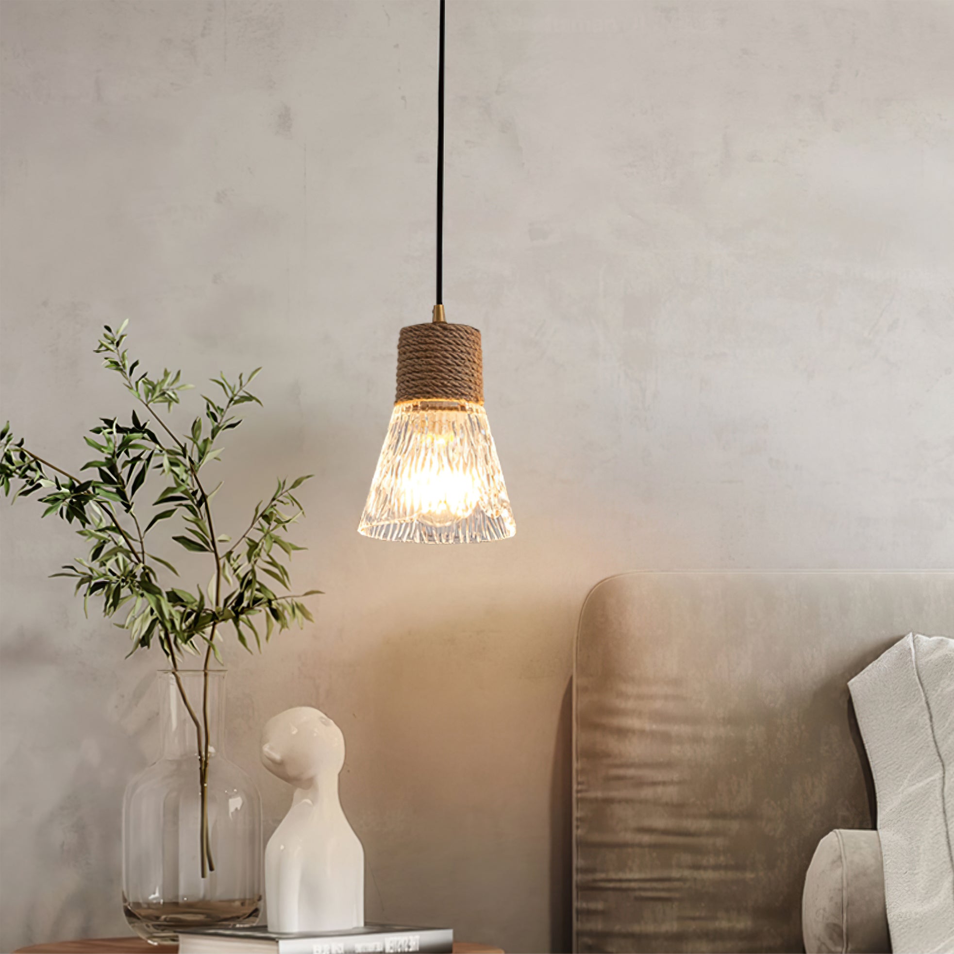 WINDSOR HEMP TWINE GLASS ILLUMINATOR
