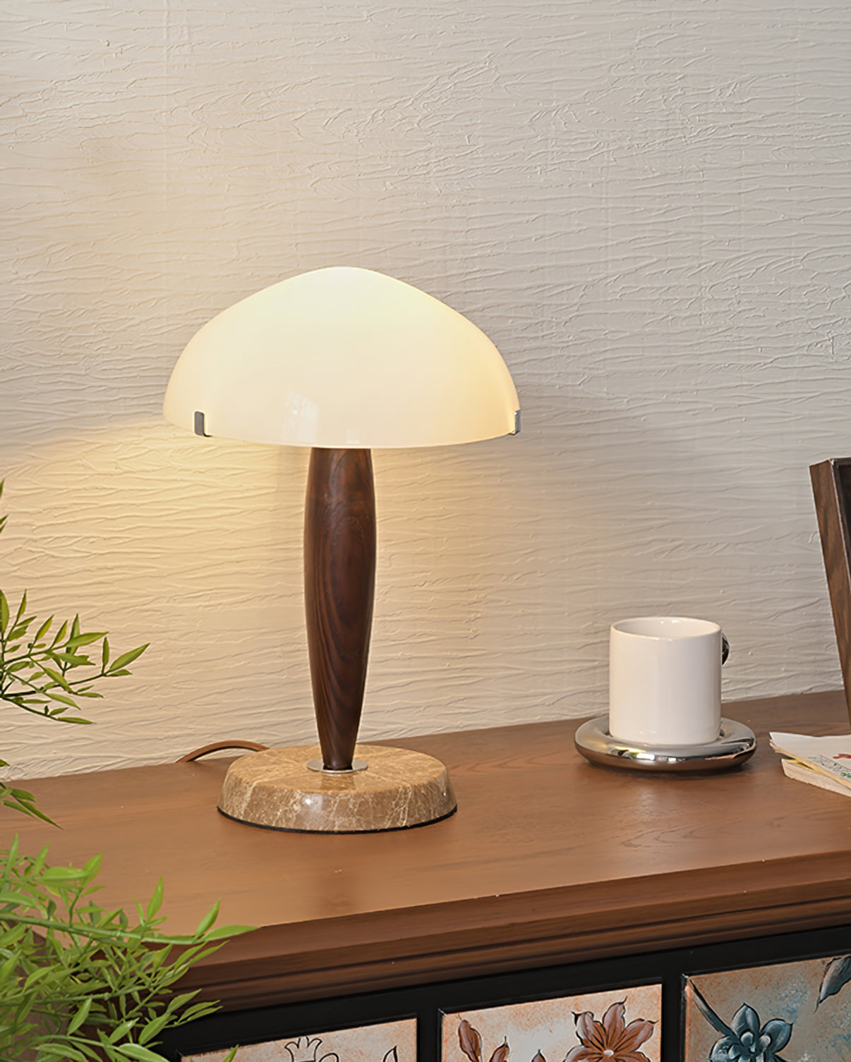 WINTHROPE IVORY SHADE TABLE LANTERN