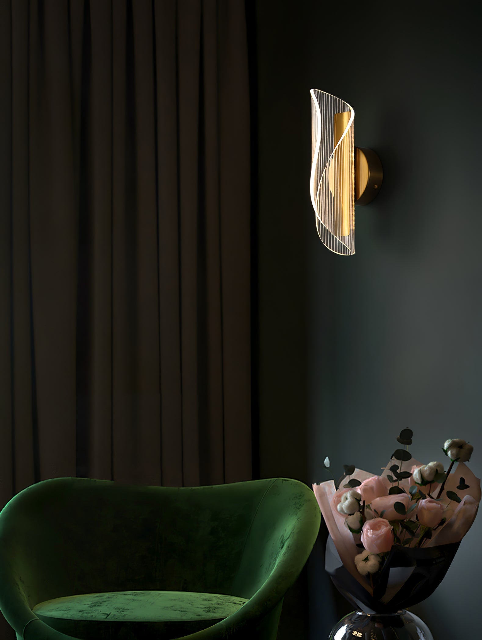 CHARLESTON GILDED TRIM WALL SCONCE
