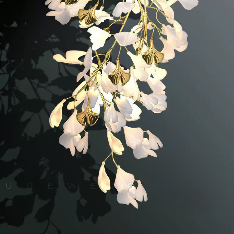 VIVIENNE GINKGO LEAF 24-BULB CEILING LANTERN