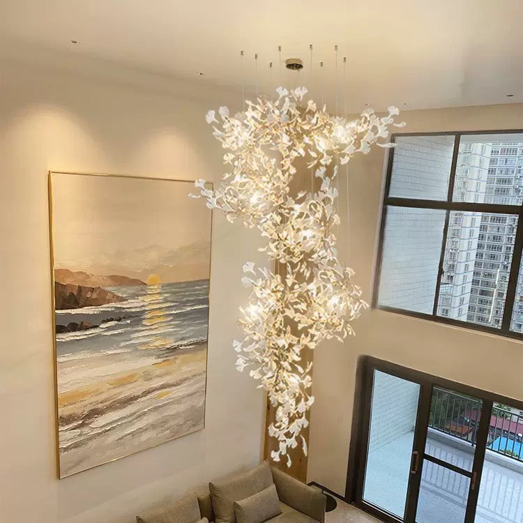 VIVIENNE GINKGO LEAF 24-BULB CEILING LANTERN