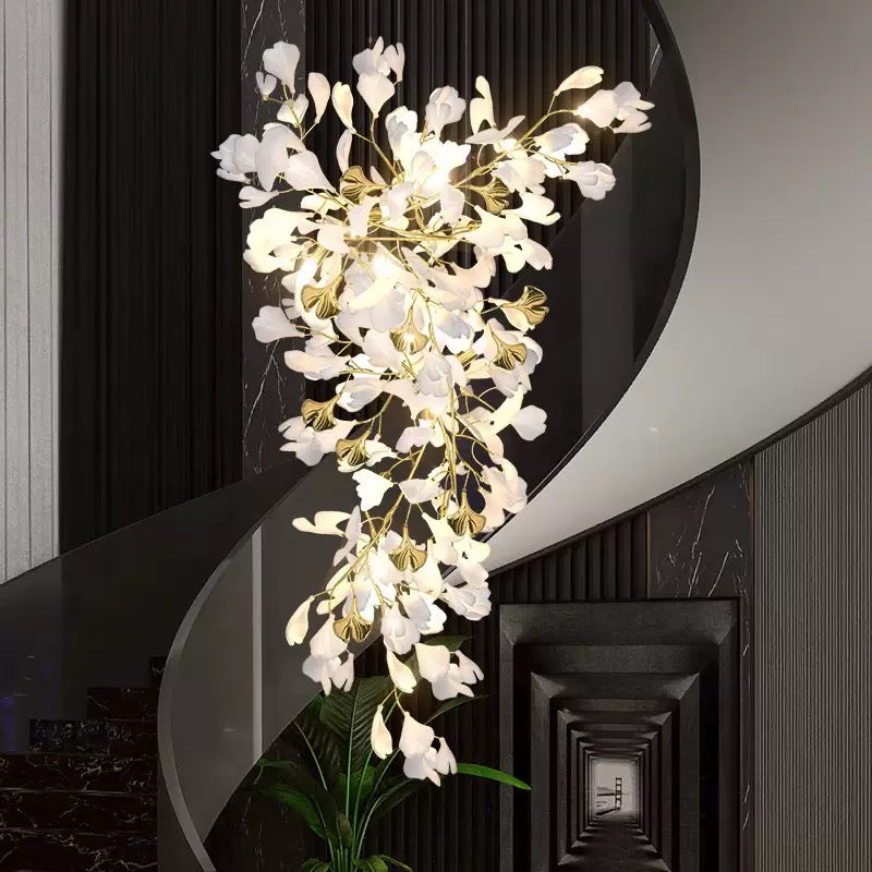 VIVIENNE GINKGO LEAF 24-BULB CEILING LANTERN