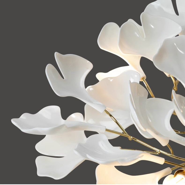 VIVIENNE GINKGO LEAF 24-BULB CEILING LANTERN