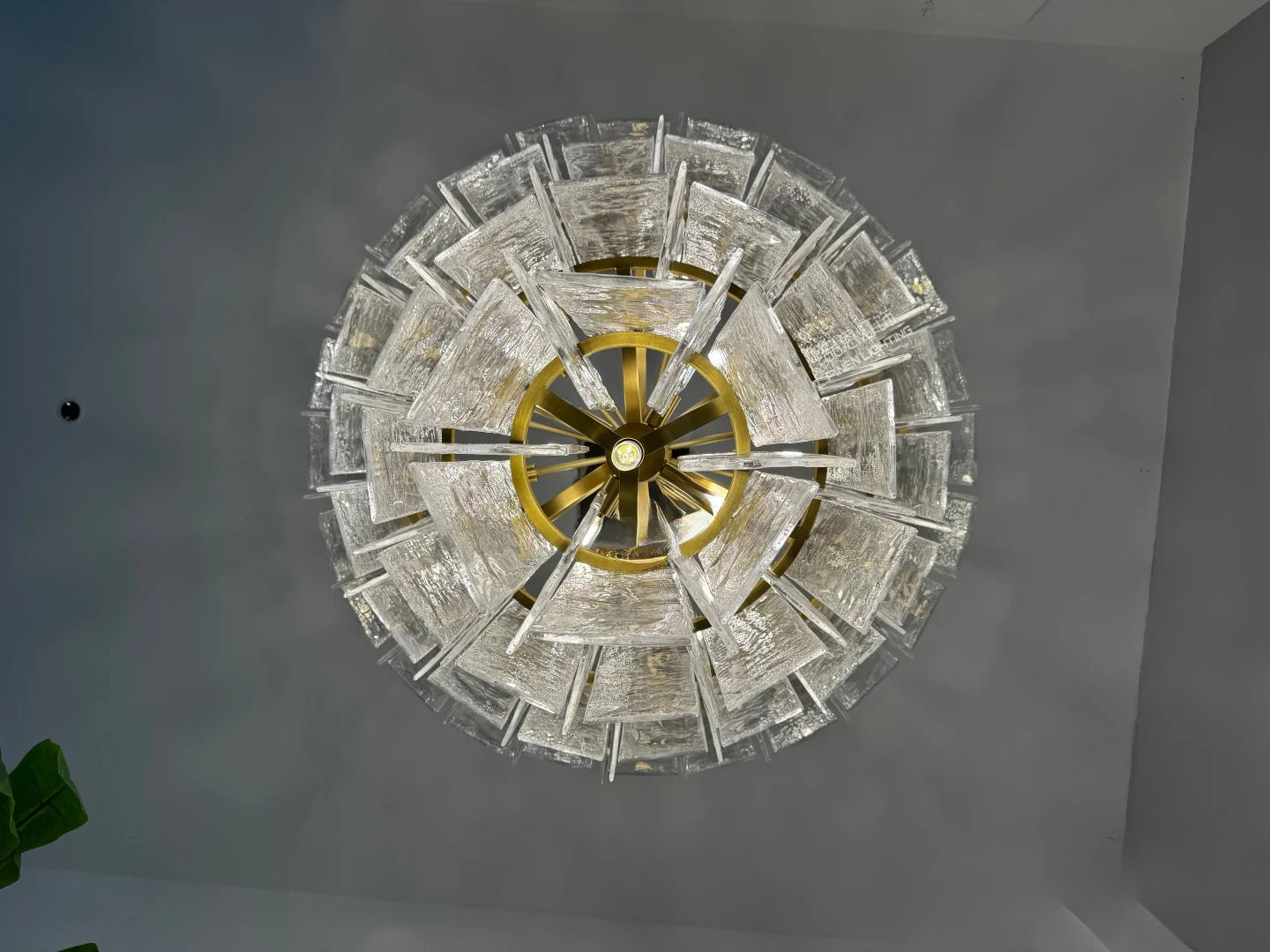 VERDANTIA SMOKED CRYSTAL TIERED CEILING LUMINAIRE