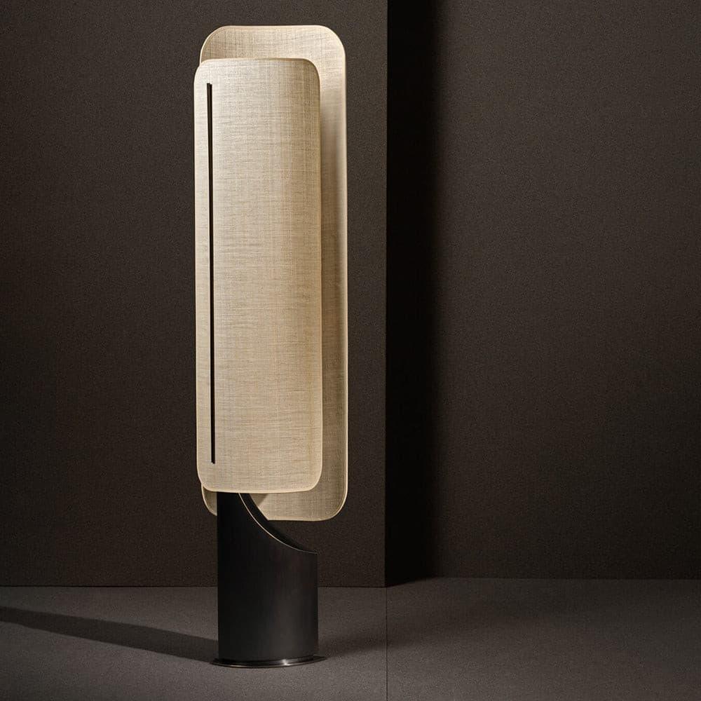 Chesterfield Linen Shade Pedestal Lamp