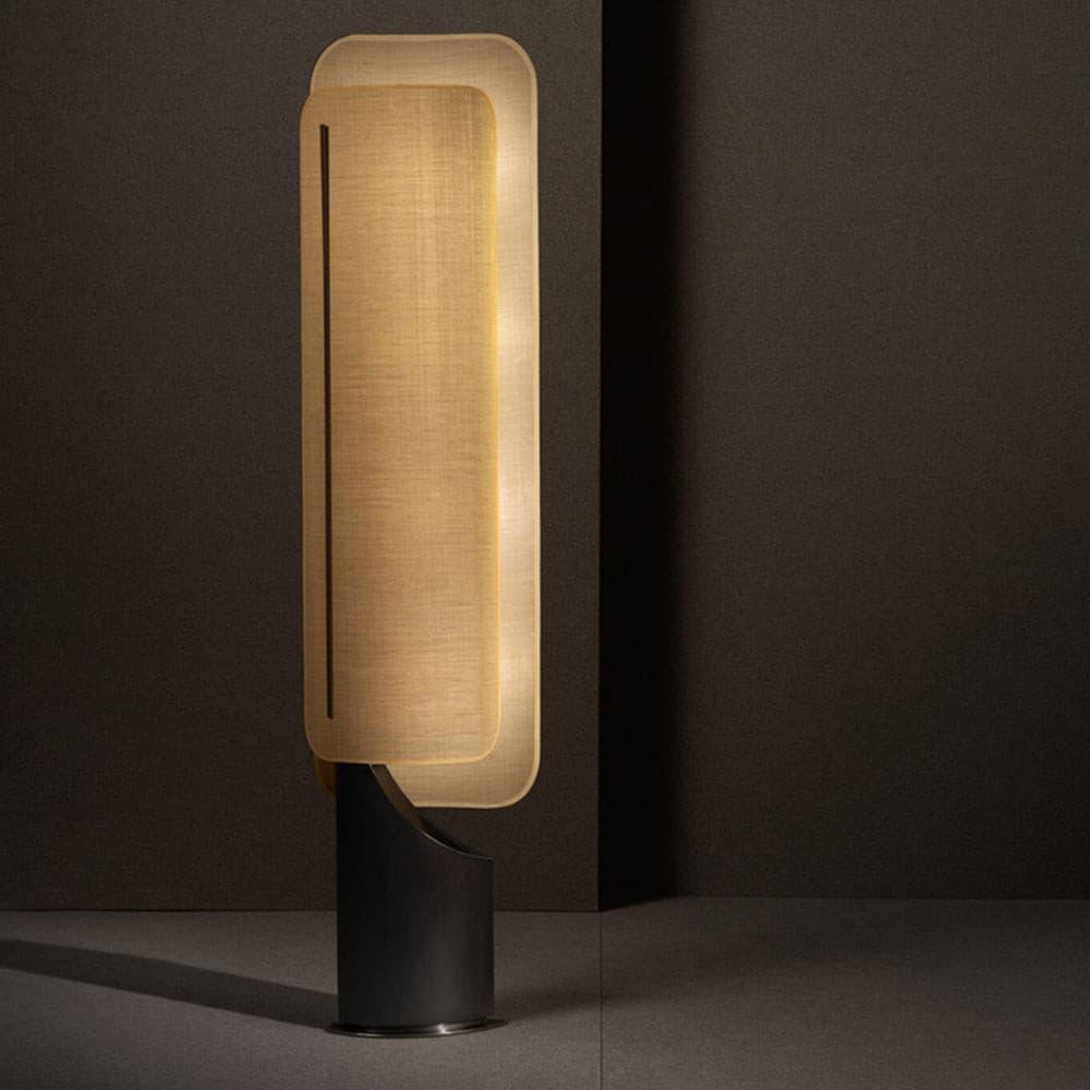 Chesterfield Linen Shade Pedestal Lamp