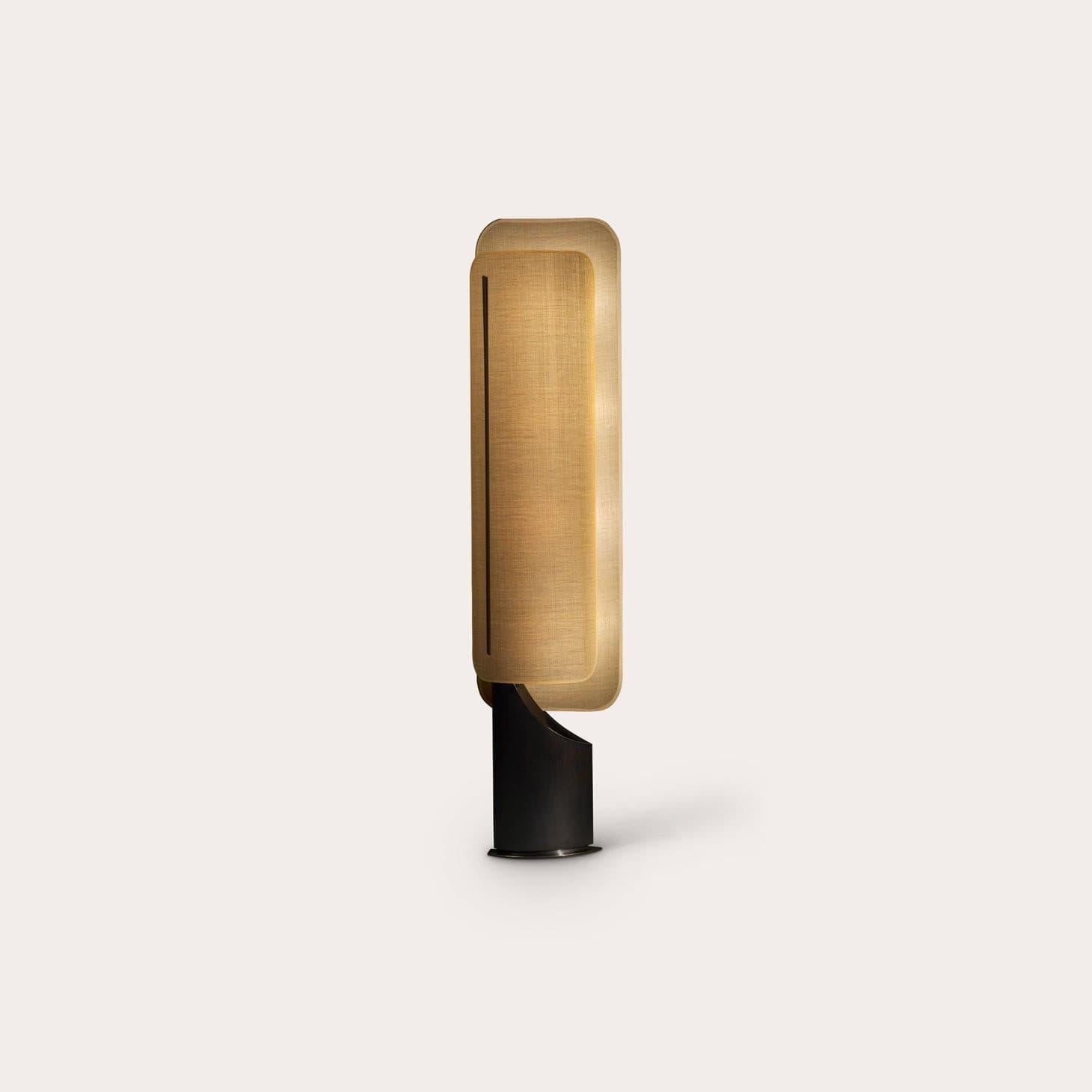 Chesterfield Linen Shade Pedestal Lamp
