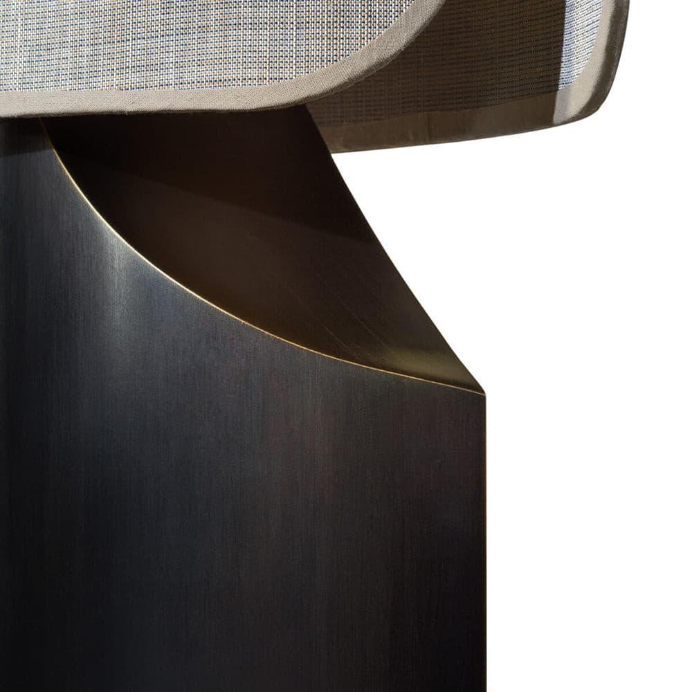 Chesterfield Linen Shade Pedestal Lamp