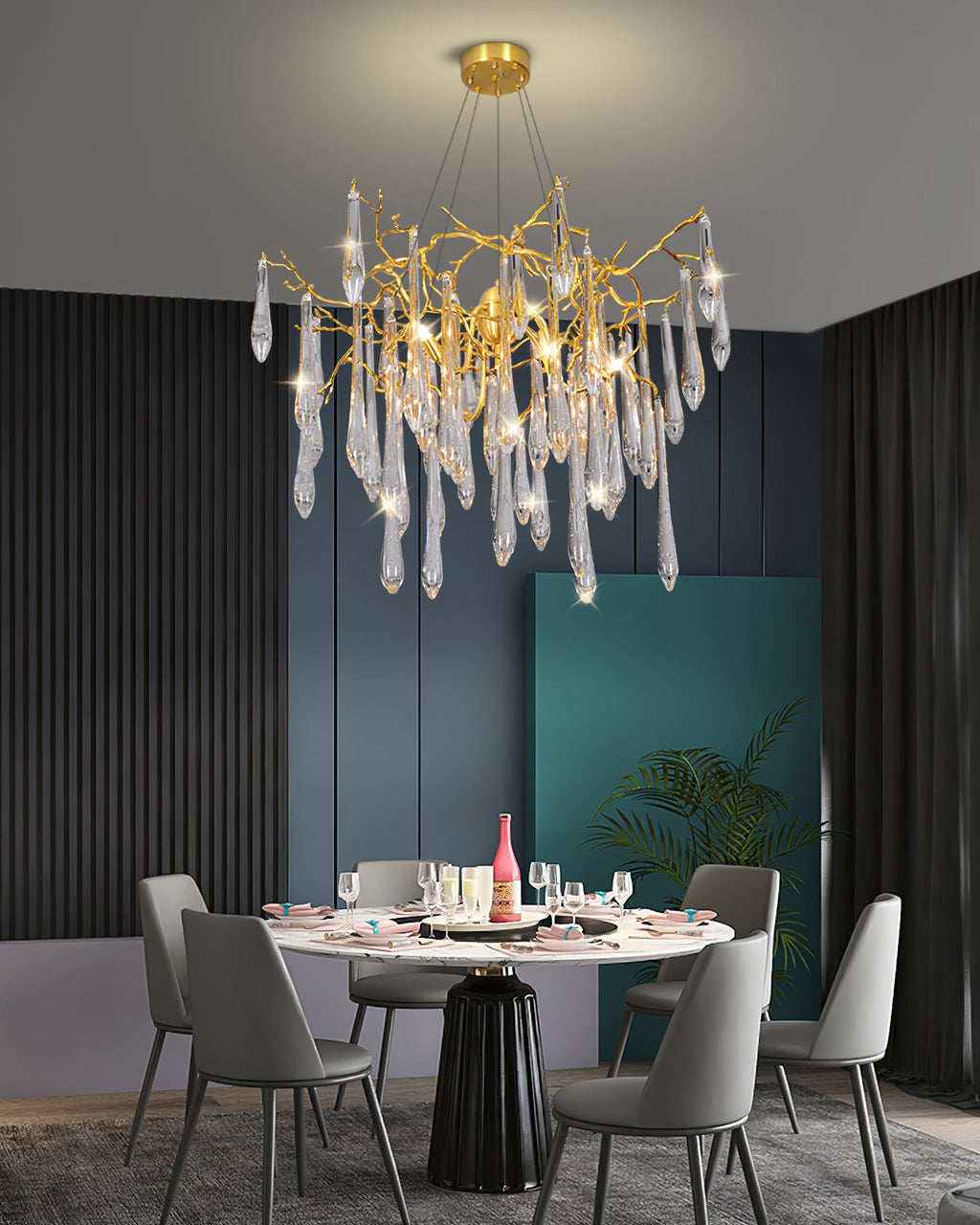 WINTERBOURNE CRYSTAL DRIP CHANDELIER