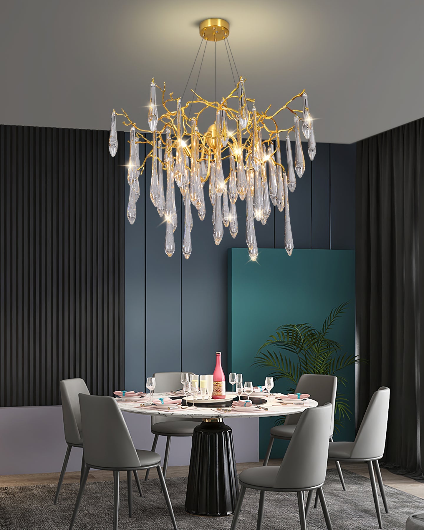 WINTERBOURNE CRYSTAL DRIP CHANDELIER