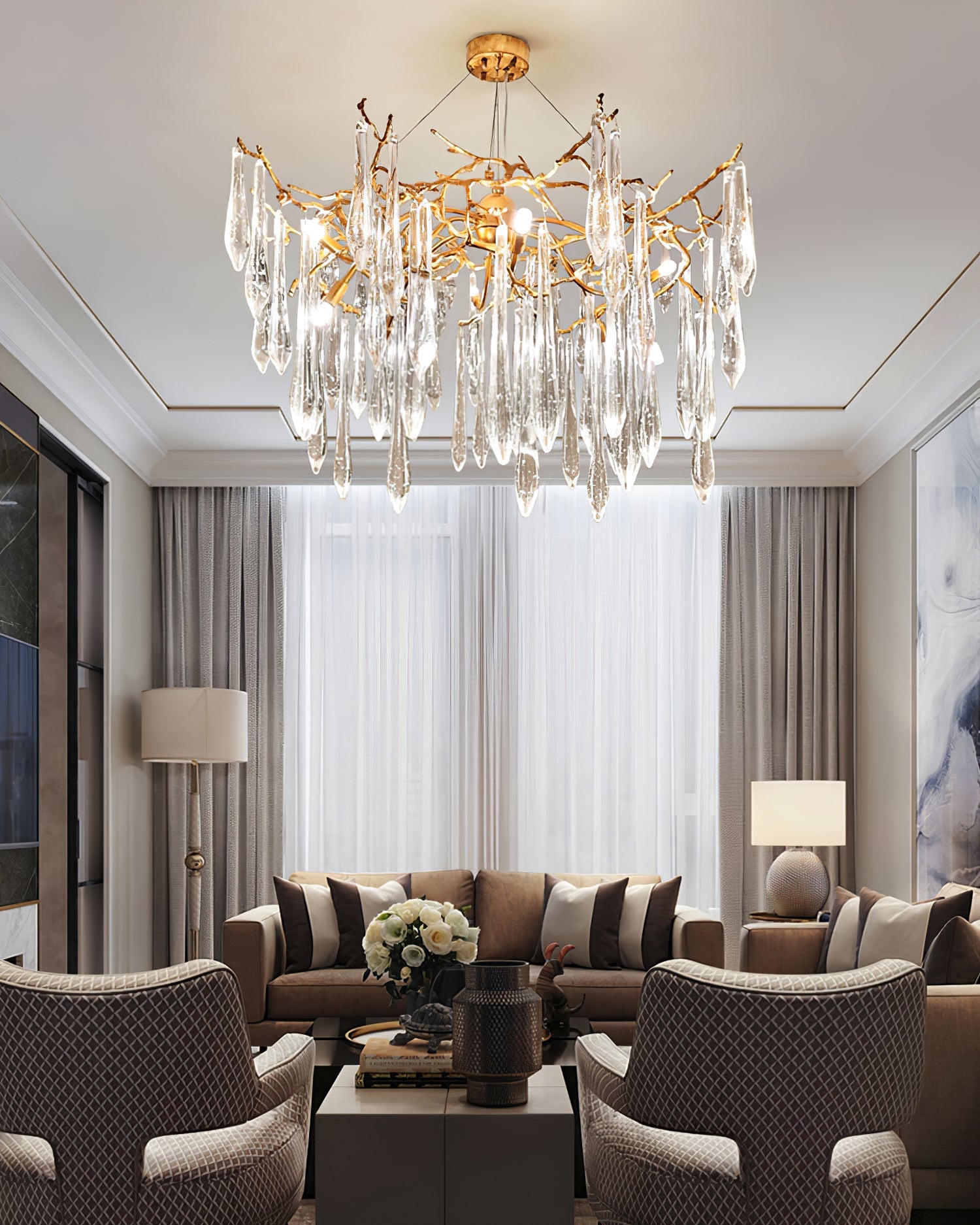 WINTERBOURNE CRYSTAL DRIP CHANDELIER