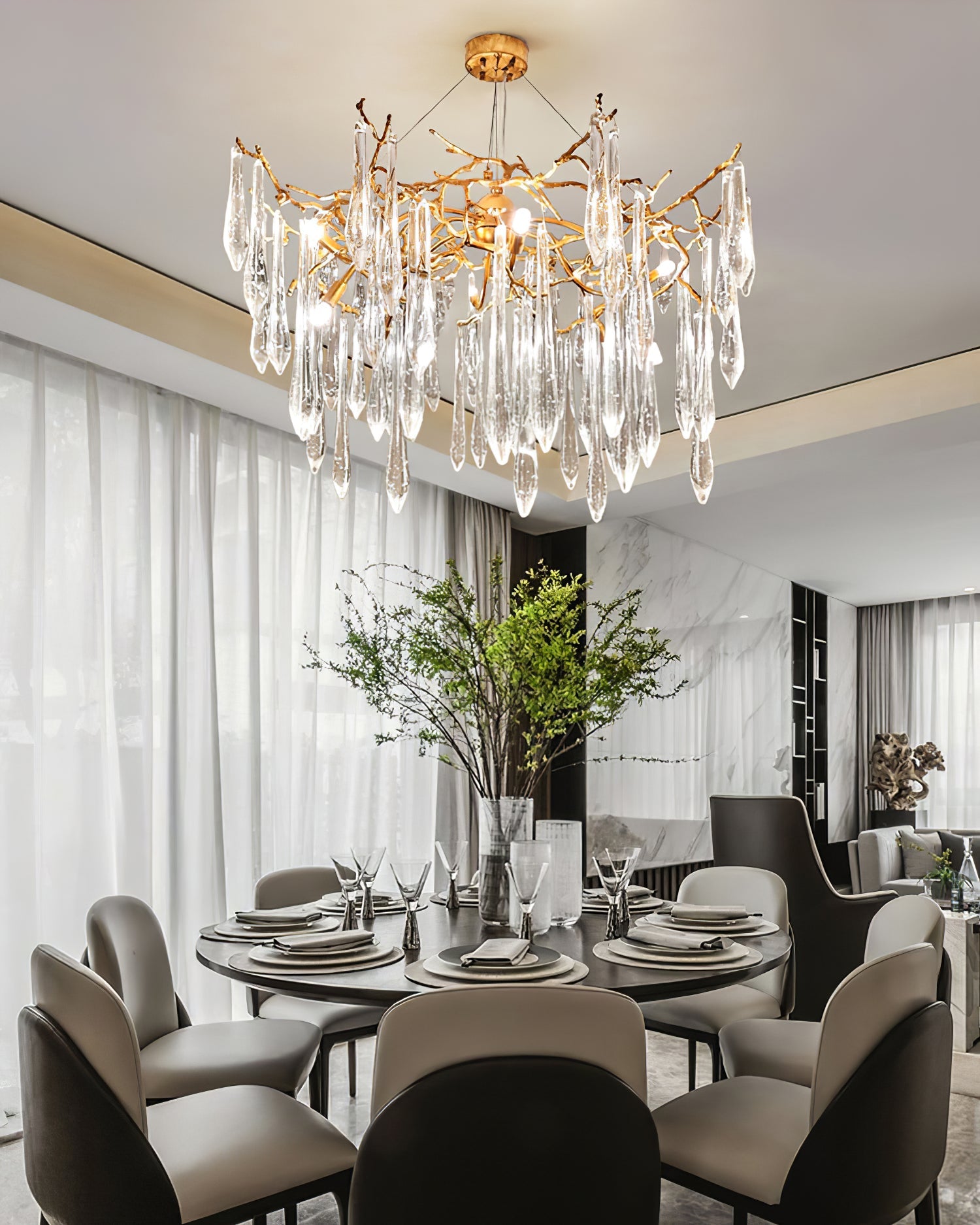 WINTERBOURNE CRYSTAL DRIP CHANDELIER