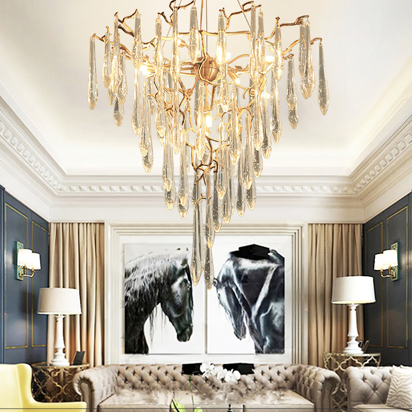 WINTERBOURNE CRYSTAL DRIP CHANDELIER