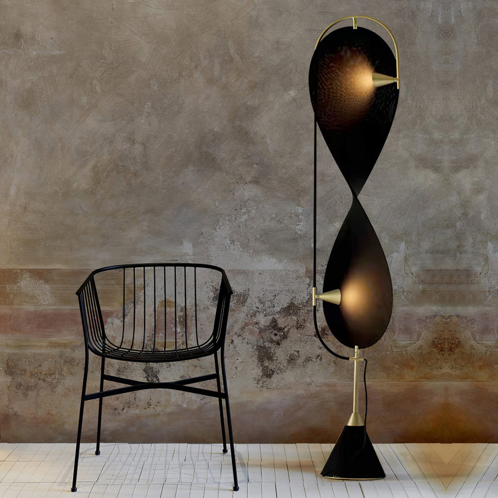 VERITY WHIRL FLOOR LANTERN