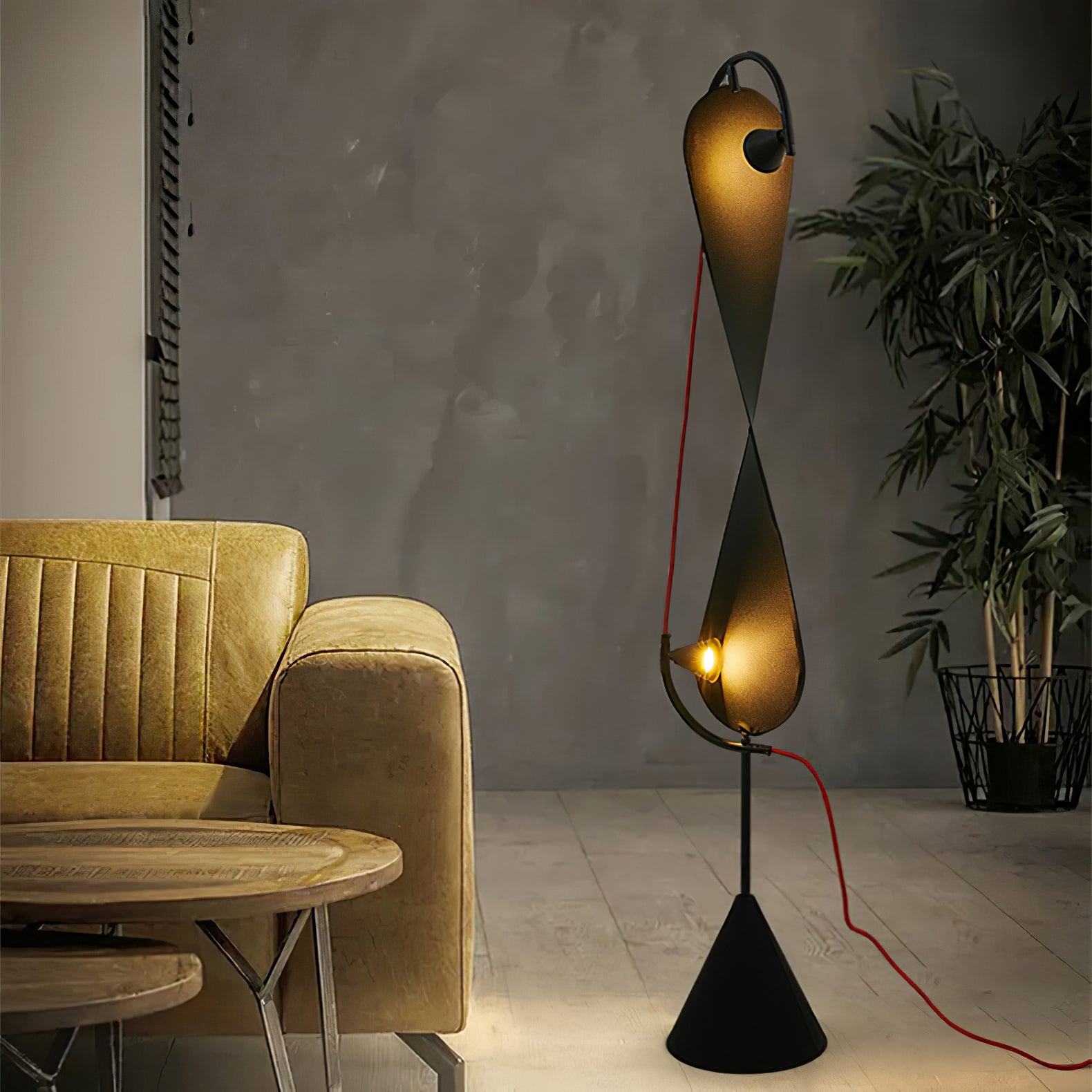 VERITY WHIRL FLOOR LANTERN