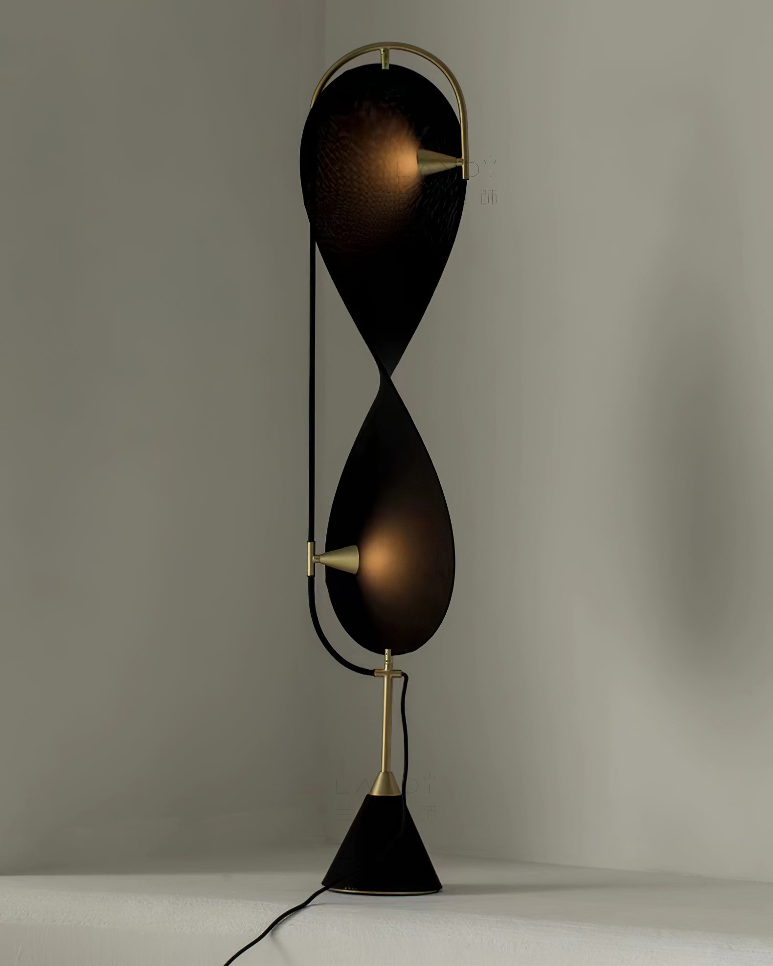 VERITY WHIRL FLOOR LANTERN