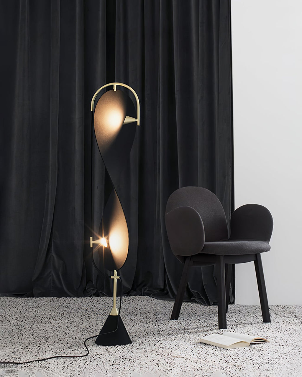 VERITY WHIRL FLOOR LANTERN