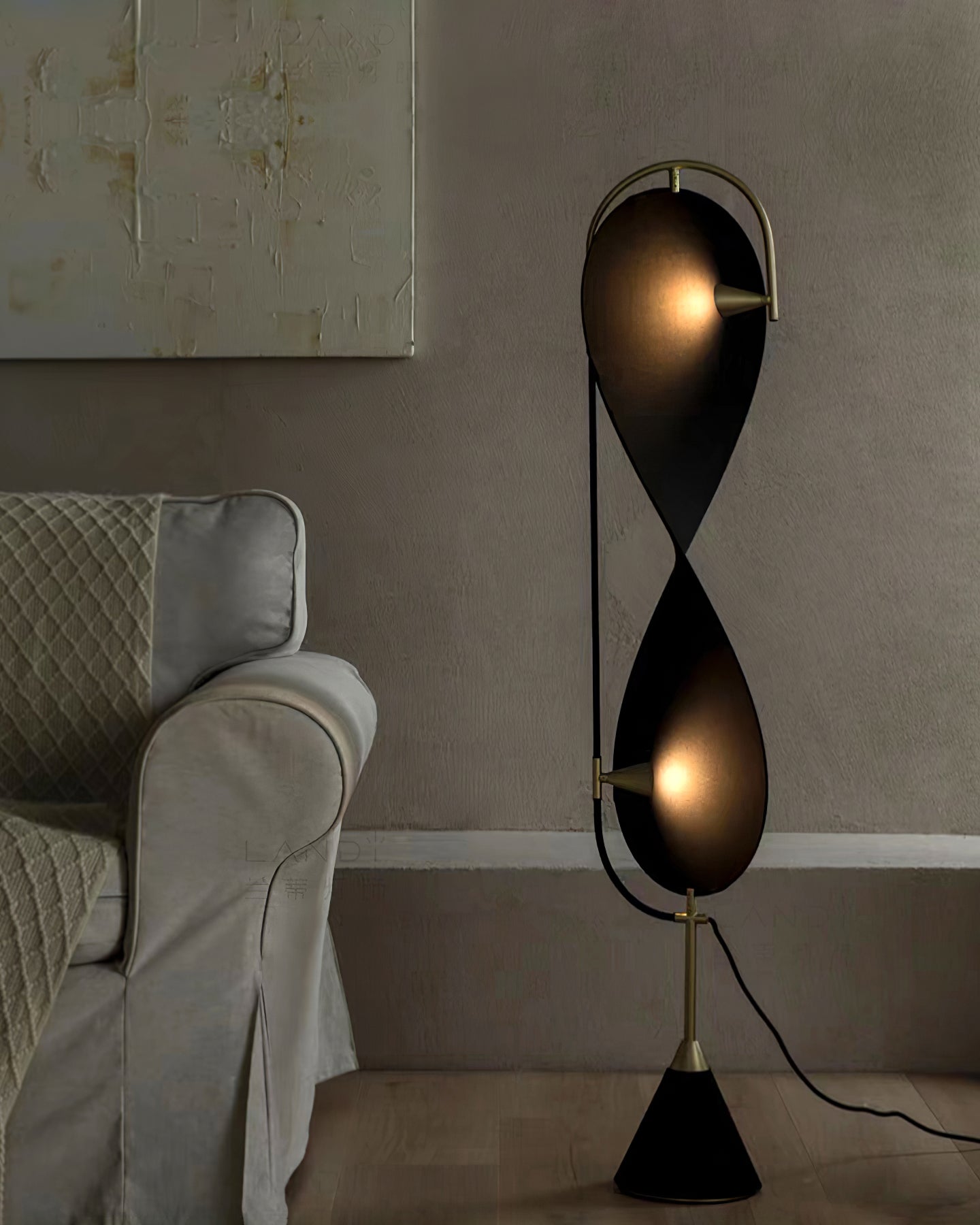 VERITY WHIRL FLOOR LANTERN