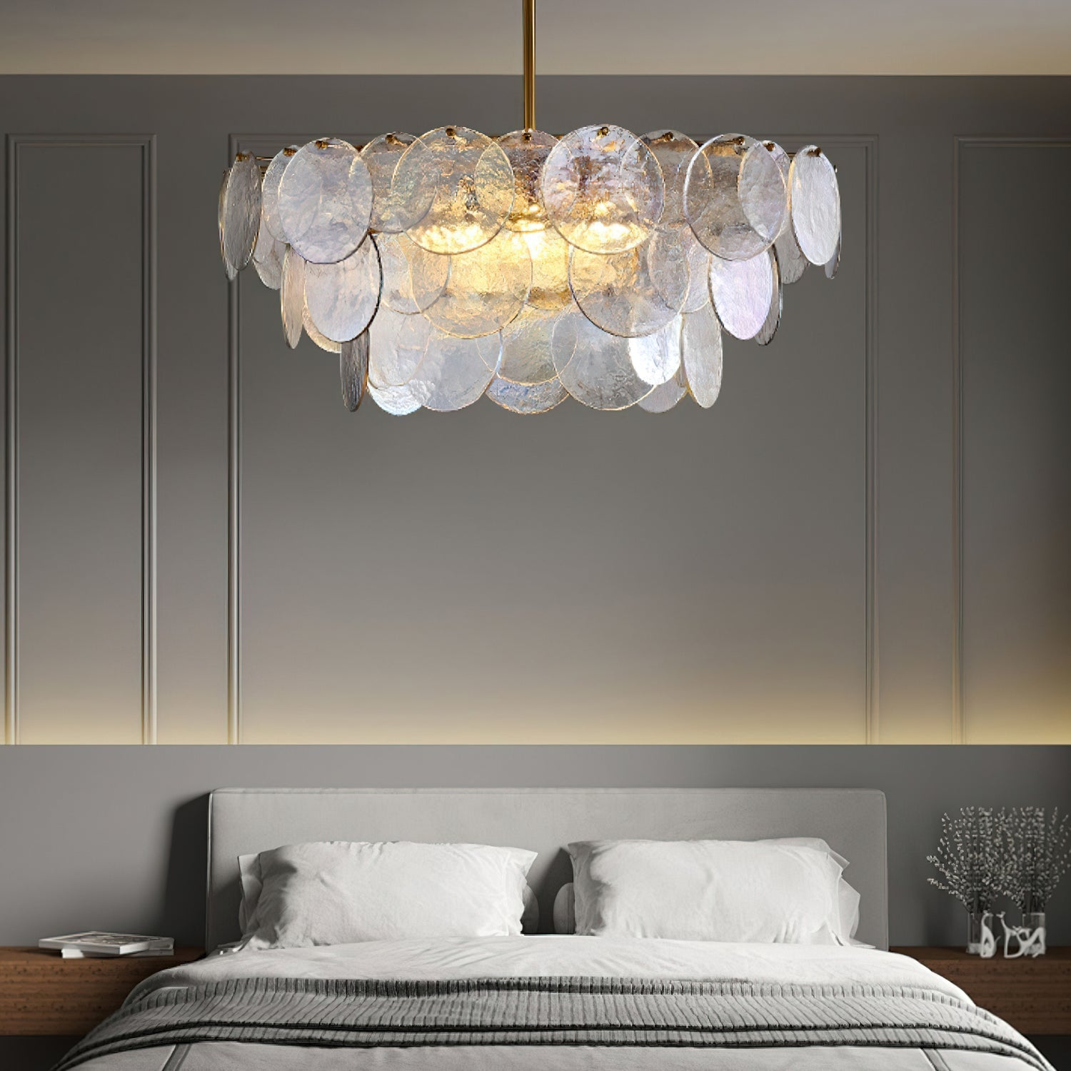 WINTHROP CRYSTAL TEARDROP CHANDELIER
