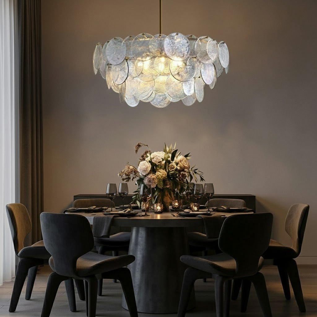 WINTHROP CRYSTAL TEARDROP CHANDELIER