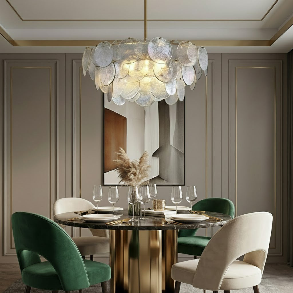 WINTHROP CRYSTAL TEARDROP CHANDELIER